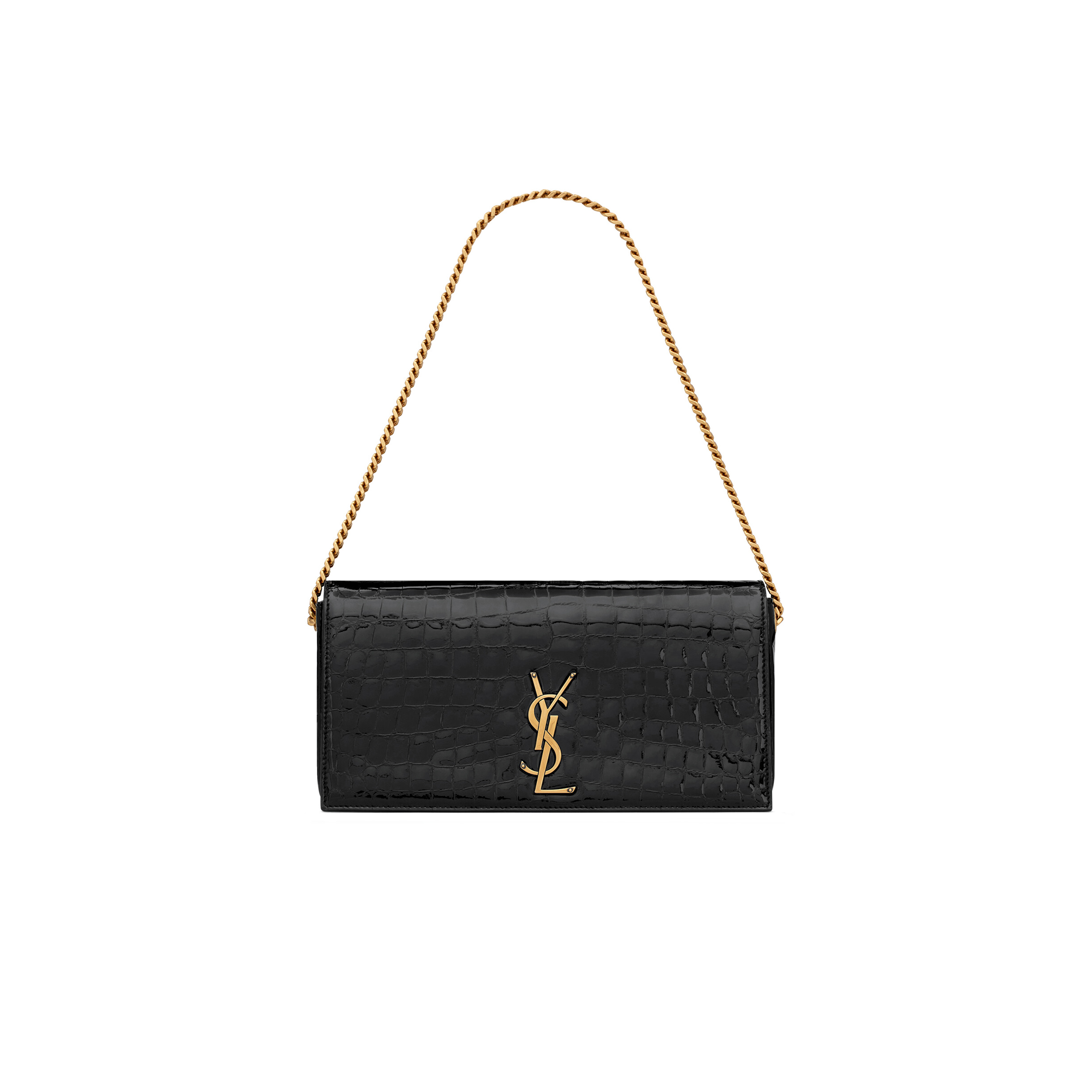 YSL KATE 99 IN ALLIGATOR-EMBOSSED LEATHER 72366015F0W1000 (26*13.5*4.5cm)
